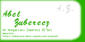 abel zuberecz business card